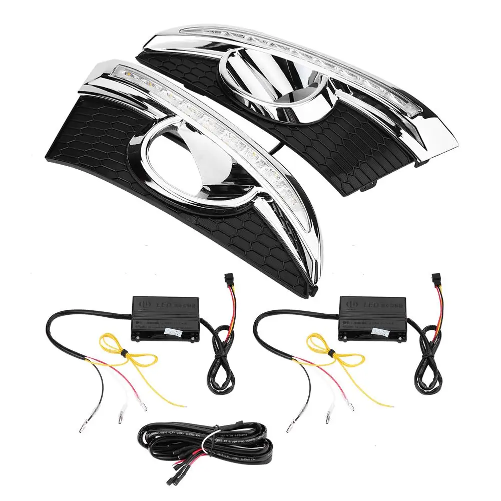

1 Pair Car Daytime Running Light Turn Signal DRL LED Fog Lamp Cover for Chevrolet Captiva 2011 2012 2013 2014 2015 2016