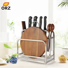 ORZ Kitchen Cutting Boards Organizer Knife Block with Drainboard Cutlery Tableware Holder Kitchen Accessories Storage DryingRack