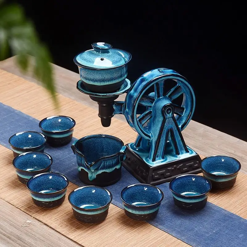 Китайский чайный набор кунг-фу, портативная чайная посуда, наборы керамических чайников, чайный набор Gaiwan, набор чайных чашек, чайный сервиз