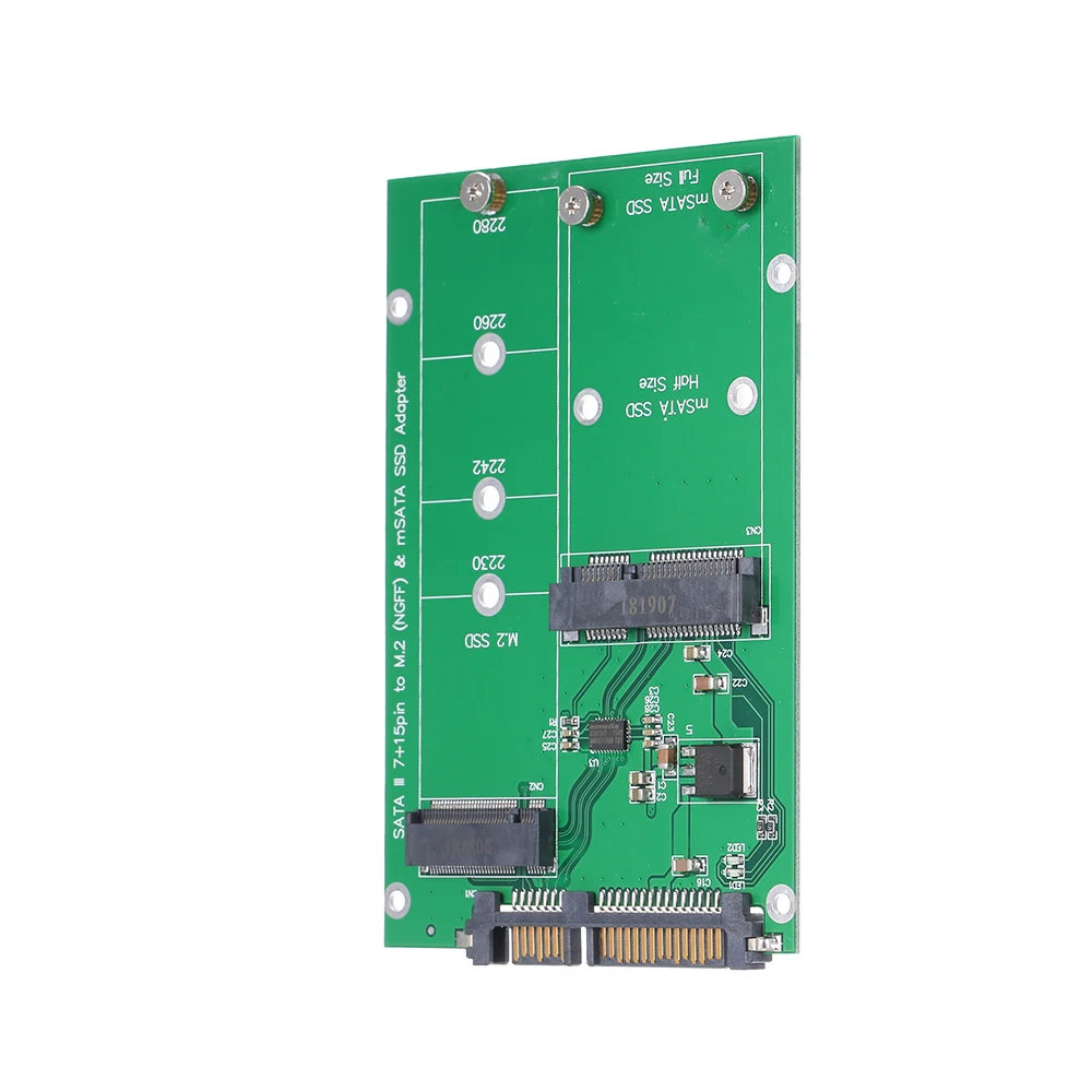 Адаптер M.2 NGFF в SATA карта MSATA SSD к III конвертер с поддержкой 2230 2242 2260 2280|Компьютерные