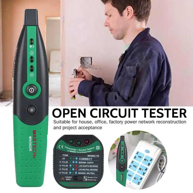 Mastech MS5902 тестер выключателя светодиосветодиодный CATII 600V Zeroline 230V EU/us штепсельная