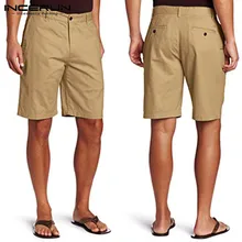 INCERUN, летние мужские классические шорты, модные, на пуговицах, одноцветные, повседневные, до колена, шорты, мужские, хлопок, низ, уличная одежда, 3XL