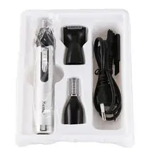 Kemei KM-6651 3 in1 Мини машинки для стрижки волос комплект триммер для носа для Для мужчин Перезаряжаемые удаления волос уход за кожей лица для бровей и ушей триммер для бороды