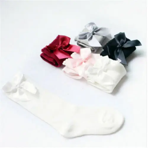 

2019 New Baby Girls Stockings Knee High With Bows Princess Stocking Kid Girl Cute Baby Infant Autumn Leg Warm Long Tight