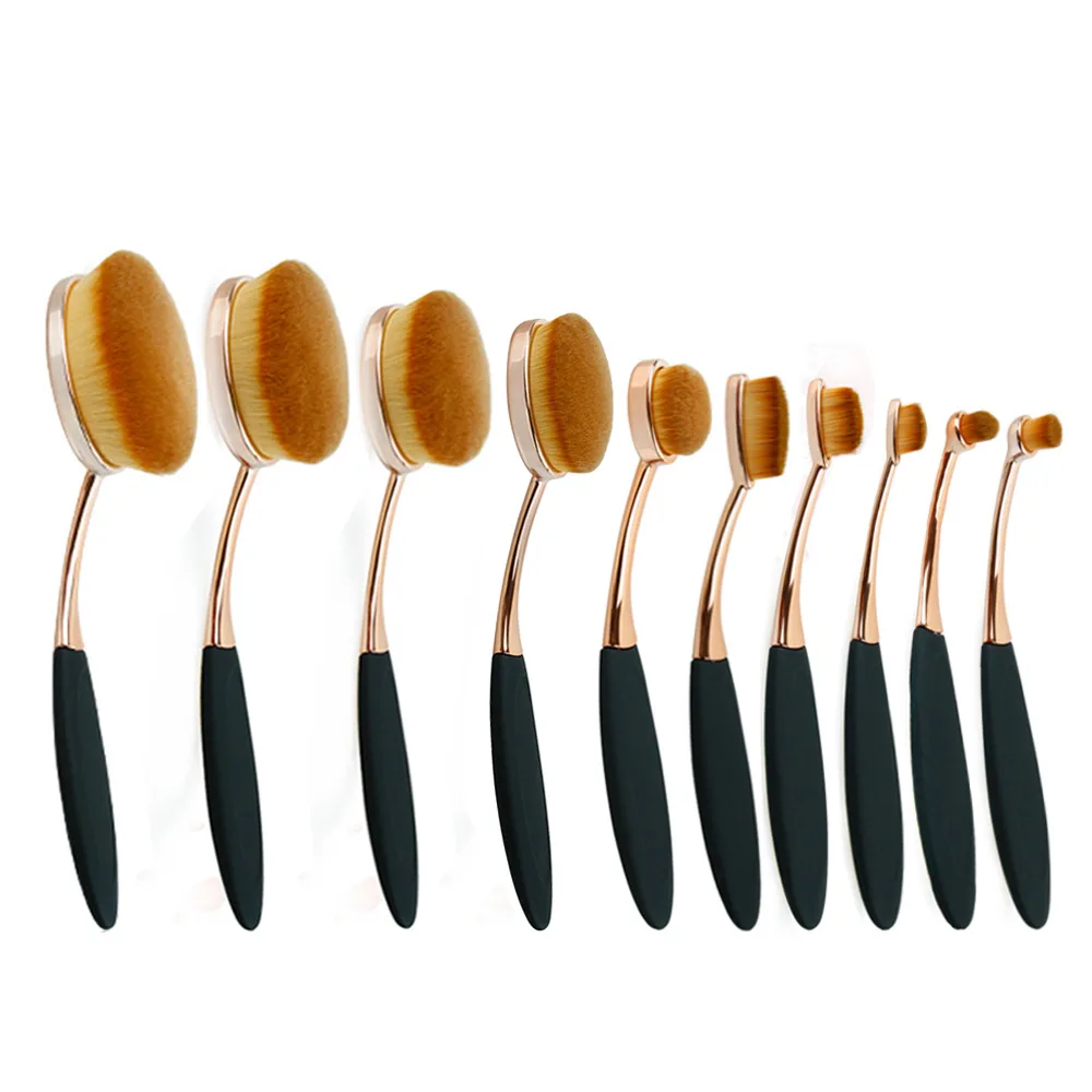 Best Oval Makeup Brush Set Hair Brush Straightener