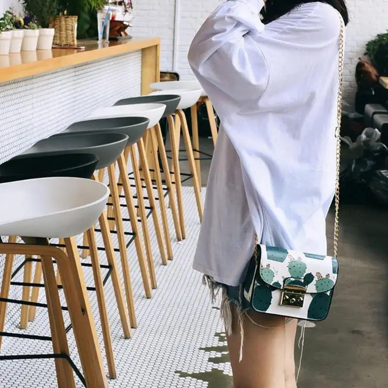 Women Messenger Bag Summer Fresh Lady Flower Printing Chain Shoulder Bag Cute Cactus Crossbody Bag for Teen Girls Women Messenger Bag Summer Fresh Lady Flower Printing Chain Shoulder Bag Cute Cactus Crossbody Bag for Teen Girls