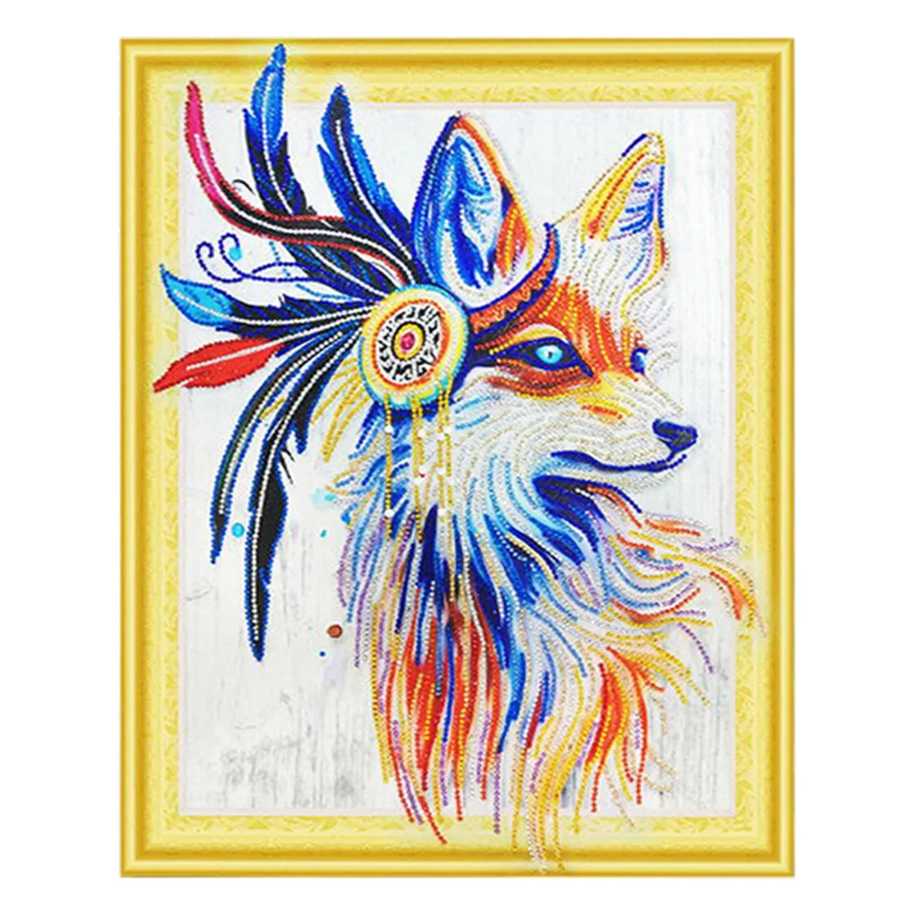 Diy Diamond Painting Embroidery Fox Pattern Diamond Painting Home