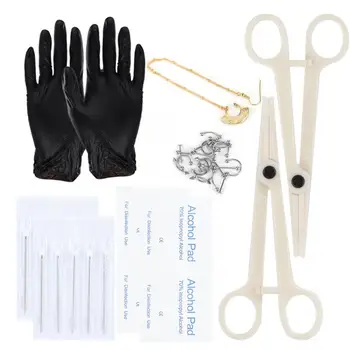 

19Pcs Professional Body Piercing Tool Kit Nose Navel Nipple Needles Set Tatoo Machine Accessories