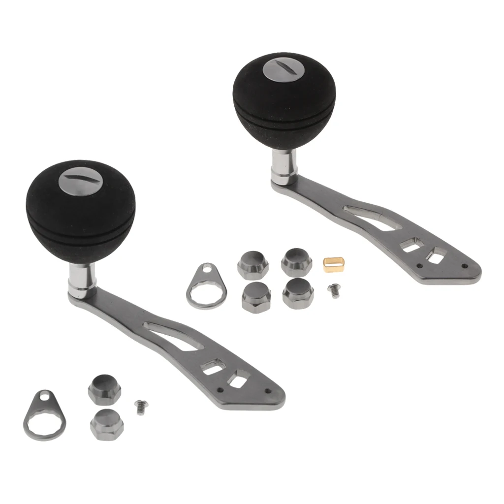 

2pcs Metal Fishing Reel Handle EVA Knob for Baitcasting Drum Raft Reels DIY Tools