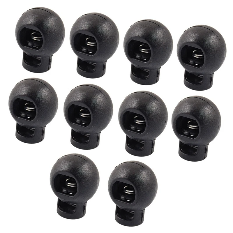 

Spring Loaded Round Toggle Stop Cord Locks End 10 Pcs