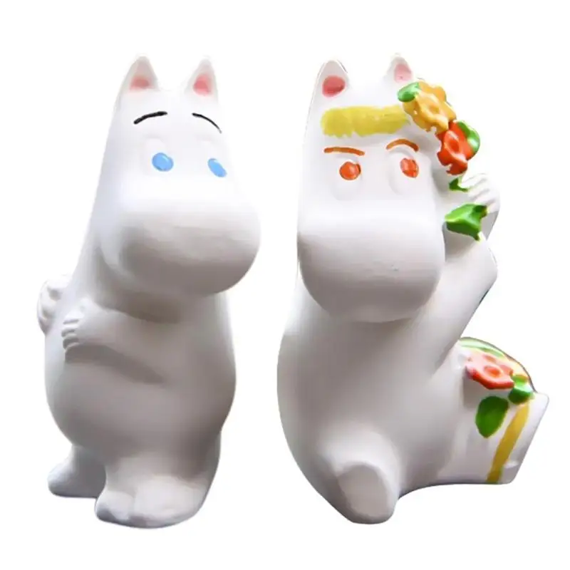 

2019 Creative DIY Cartoon animal Valentine Adornment Fat Hippo Family Hand Home Decor Valentine's Day Love Gifts Figurine Toys
