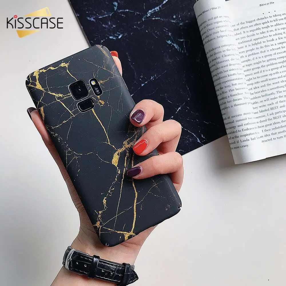 

KISSSCASE PC Marble Phone Case For Samsung S9 S8 S7 S7 Edge S8 PLUS S9 PLUS Cover Cases For Samsung Note 8 Note 9 Funda Coque