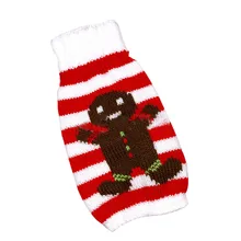 Сумка с украшением бутылки вина Рождественский олень костюм, Рождественский подарок декор для упаковки орнамент стол полоса