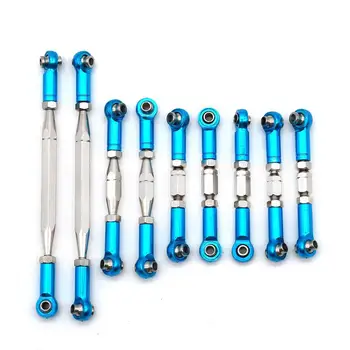 

LeadingStar 9Pcs WLtoys 12428 FY-03 Adjustable Metal Pull Rod for 1:12 RC Car Upgrade Accessories