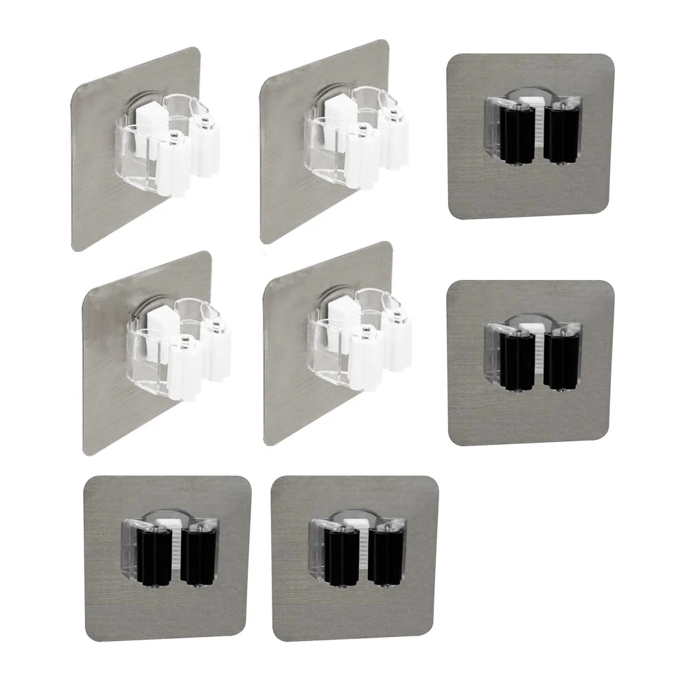 ABFY-Broom mop holder broom self-adhesive reusable without drilling super anti-slip wall-mounted storage rack kitche | Дом и сад