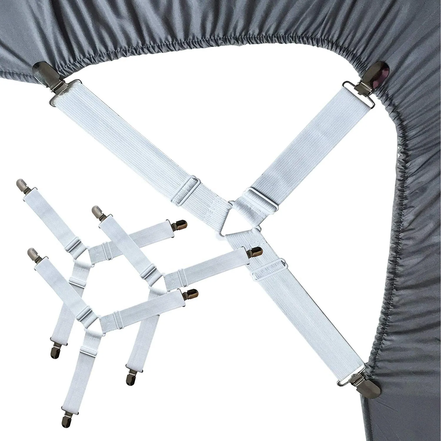  Bed Sheet Holder StrapsAdjustable Bed Sheet Fastener and 3 Way Mattress Cover Holder Fasteners The 