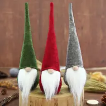 Практичный нежный Рождественский Декор безликая Борода Санта Клаус шляпа кукла бутылка вина обложка ткань Рождество свадьбы Вечерние украшения