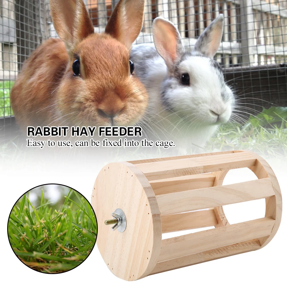 High Quality Rabbit Wooden Grass Feeder Non Toxic Hay Rack For