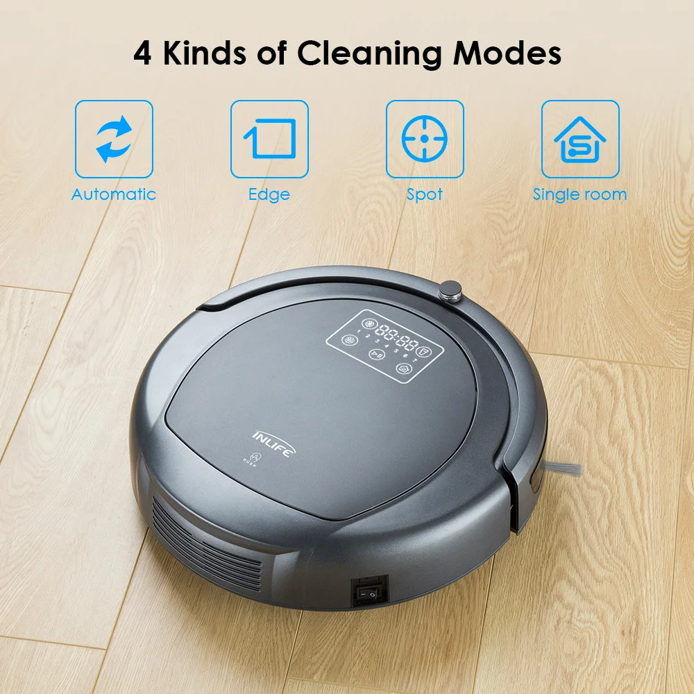 

Inlife ZK8077 Robotic Vacuum Cleaner Virtual Blocker Touchscreen