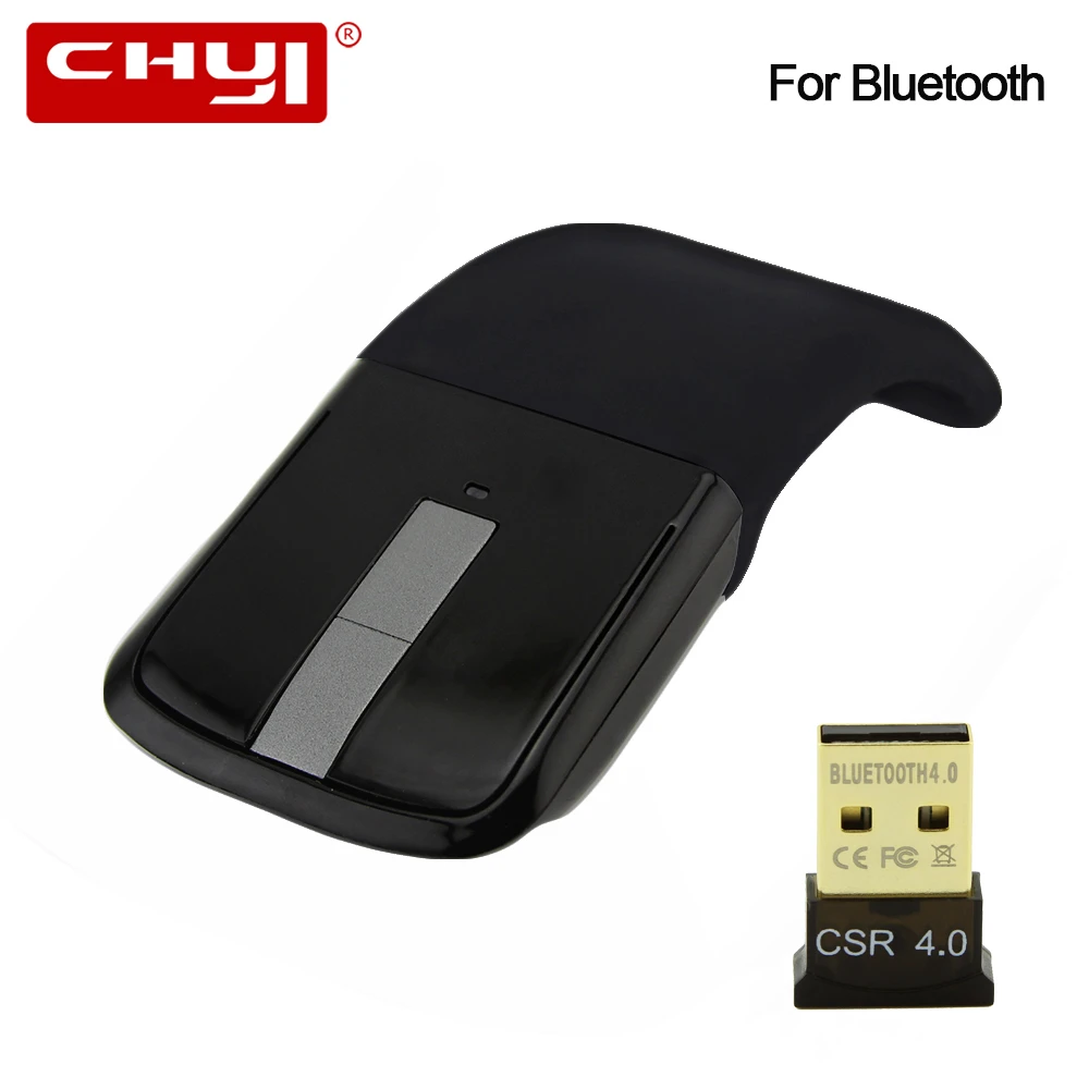 CHYI Arc Touch mouse складная беспроводная компьютерная мышь складные компьютерные игровые мыши ультра тонкие Mause с bluetooth-адаптером для портативных ПК