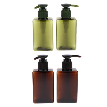 

4x Portable Travel Plastic Empty Pump Bottle 150ml Refillable Container for Shampoo/Body Wash/Lotion/Cream/Cosmetics Dispenser