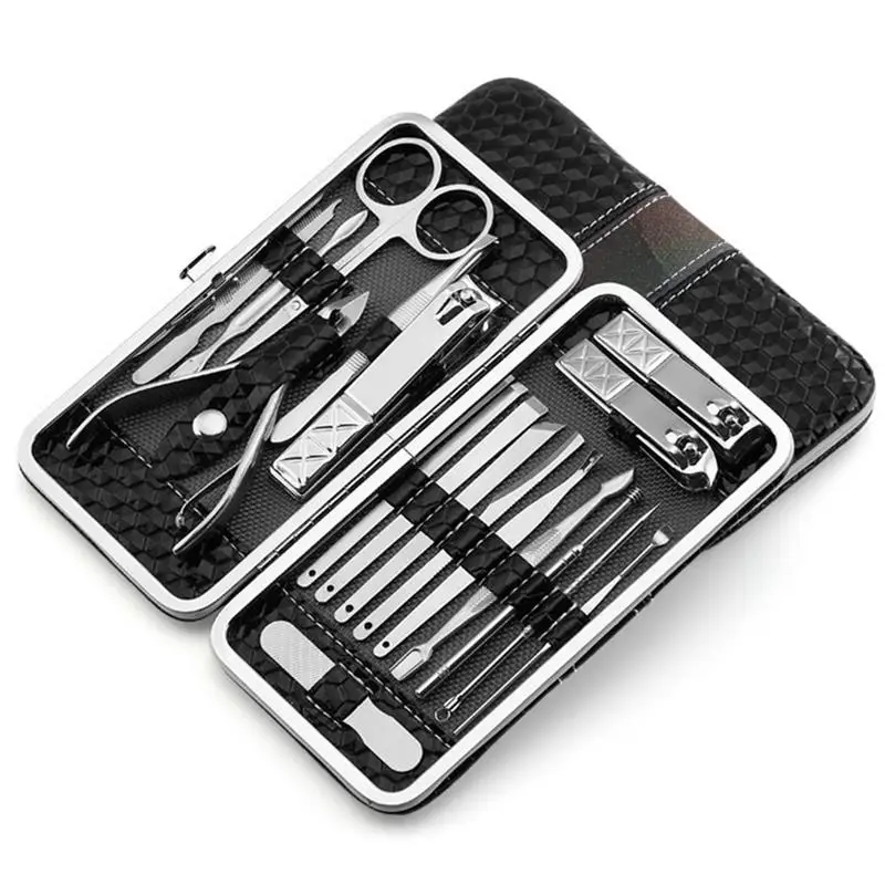 

18pcs Nail Manicure Set Professional Mini Finger Nail Cutter Clipper File Scissor Stainless Steel Nail Clipper Pedicure Tools