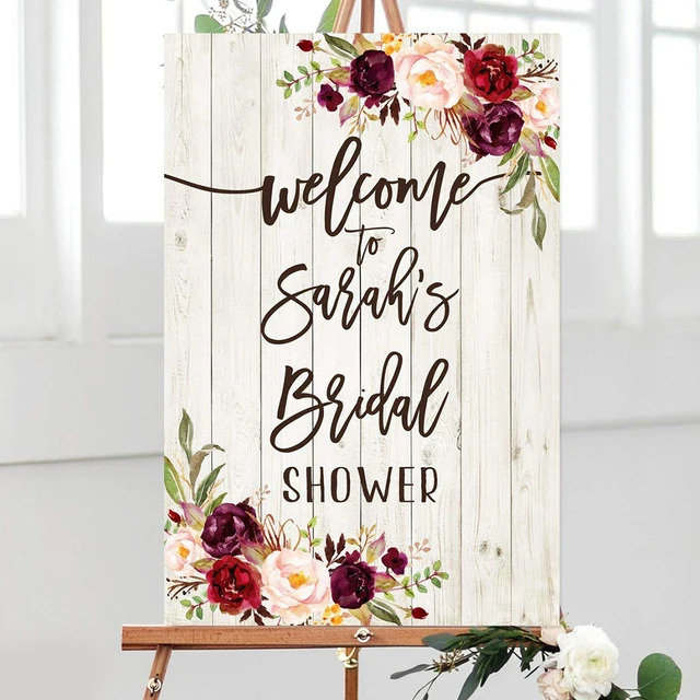 Welcome Bridal Shower Party Sign Bridal Shower Wedding Welcome Sign