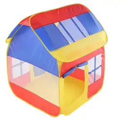 Три цвета Quadrangle дом ребенок Крытый палатка Чистая Пряжа Палатка Детский домик