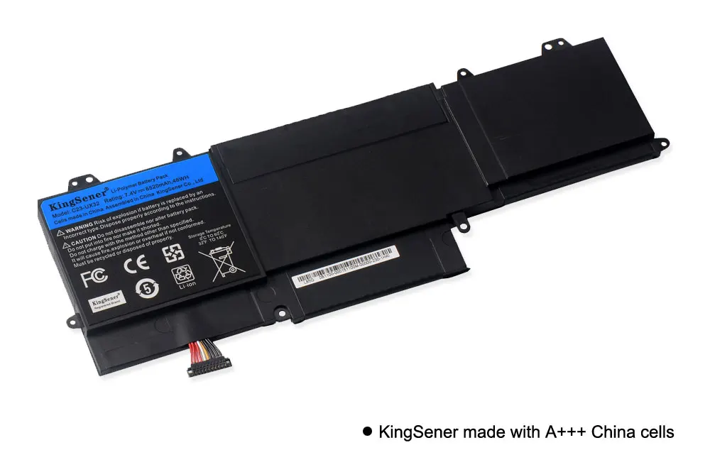 KingSener C23-UX32 Laptop Battery For Asus Zenbook UX32 UX32VD UX32LA For ASUS VivoBook U38N U38K U38DT 7.4V 48WH 6520mAh KingSener C23-UX32 Laptop Battery For Asus Zenbook UX32 UX32VD UX32LA For ASUS VivoBook U38N U38K U38DT 7.4V 48WH 6520mAh