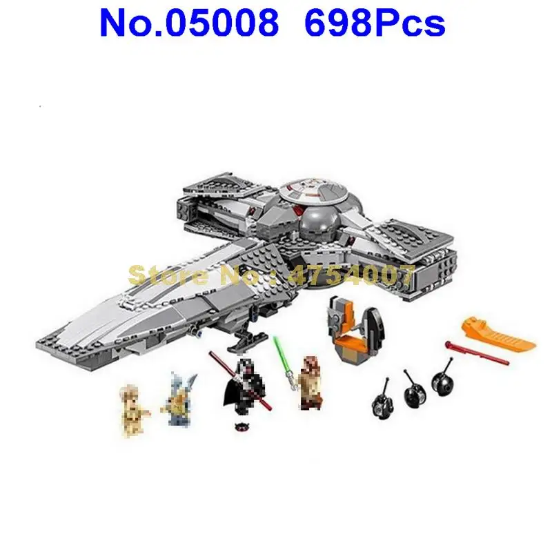

05008 698pcs star wars 7 infiltrator 5 figures building block compatible 75096 toy