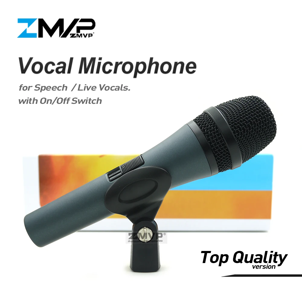 Высокое качество Профессиональный 845S супер-кардиоидный караоке живой вокал динамический 845 проводной микрофон с переключателем ВКЛ/ВЫКЛ