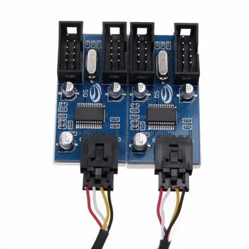 

Motherboard 9 Pin USB Header Male 1 to 4 Female Extension Splitter Cables USB2.0 Port Multiplier HUB 9 Pin Connector Adapter