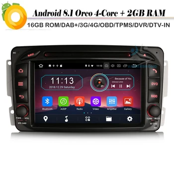 

DAB+ FOR Mercedes Benz Class C/G/CLK Viano Vito W209 Android 8.1 Autoradio Sat Nav WiFi 4G GPS Radio RDS BT DVD USB SD DVR OBD