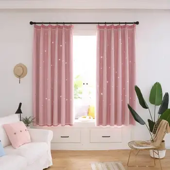 

Modern Stars Windows Blackout Curtains Room Home Window Decor Drape Curtain