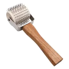 1 шт. нержавеющая сталь+ дерево практичный мед ролик для распечатки извлечения игольчатый ролик пчелиные соты инструмент пчеловода набор