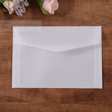 50 шт Прозрачные пустые белые пергаментные бумажные открытки с конвертом пригласительные обложки конверты
