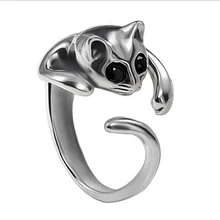 Trendy Chic Adjustable Cat Crystal Rings Fashion Sliver Punk Vintage Finger Rings Lovely Animal Unique Jewelry Gifts For Women Trendy Chic Adjustable Cat Crystal Rings Fashion Sliver Punk Vintage Finger Rings Lovely Animal Unique Jewelry Gifts For Women