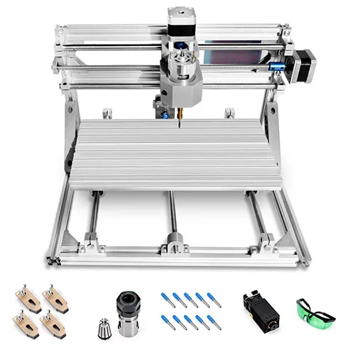 

Scimelo CNC3018 ER11 Mini Laser Engraving Machine Wood Router 500mW CNC three-axis control board 24V 5.6A voltage 400x330x240mm