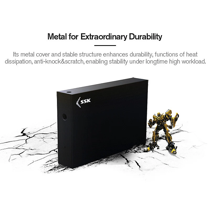 SSK HE-G3000 портативный корпус для жесткого диска 3,5 дюймов Sata для USB 3,0 Hdd Чехол Прочный жесткий диск коробка алюминиевый сплав для Sata Hdd(US Plu