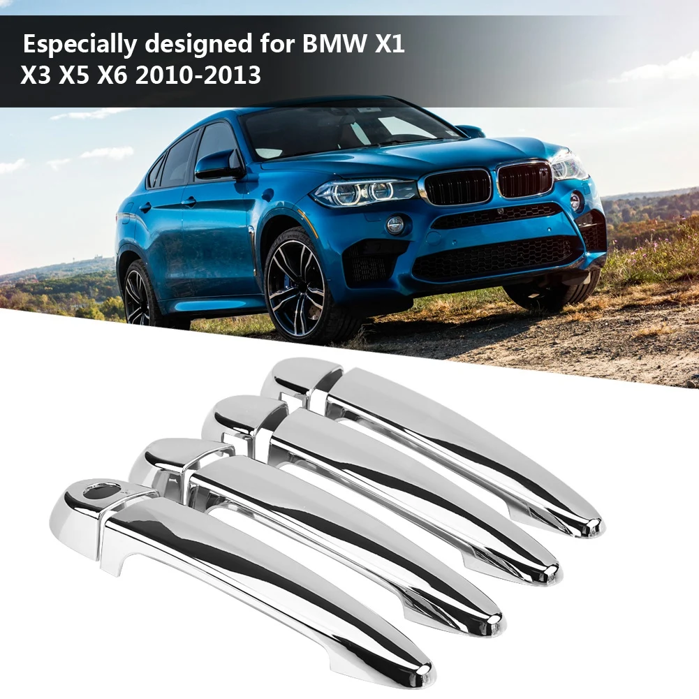 

8 pcs Car Chromium Electroplating Door Handle Cover Trim for BMW X1 X3 X5 X6 2010-2013 for BMW 1 2 3 Series 2012-2016 ABS Chrome