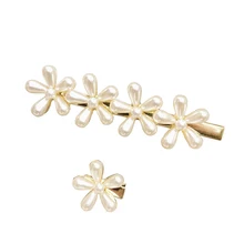 2 шт. шпильки для волос Элегантные пятислойные цветы привлекательные жемчужные заколки для волос декоративные шпильки для волос для женщин и девочек