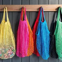 Многоразовый торговый струнный сетчатый мешок для хранения сумка для продуктов сетчатая тканая Сетчатая Сумка-тоут специальное назначение сумки супер рынок сумки