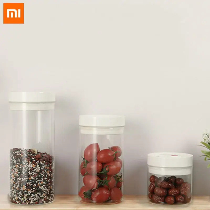 

Xiaomi Happy Life HL - 007 Vacuum Pumping Tank Storage Bottle Jar 3PCS Outdoor Camping Picnic Tableware