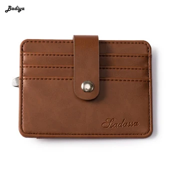 

Slim Credit Card Holders Mens Pu Leather Mini ID Cards Case Hasp Driver License Clutch Card Wallets Male Vintage Holder Men