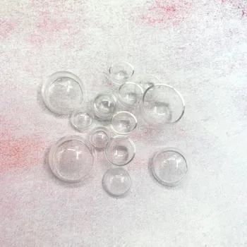 

50pcs/lot 35mm wholesale clear half glass globe bubble half glass cover dome glass bottle jars half glass vial necklace pendant