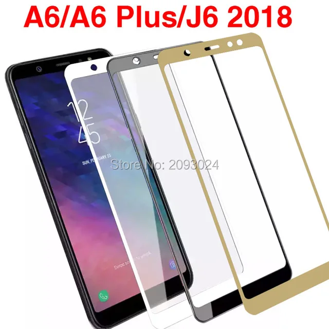 Защитное стекло для Samsung Galaxy A6 Plus J6 2018 закаленное защита экрана полное покрытие