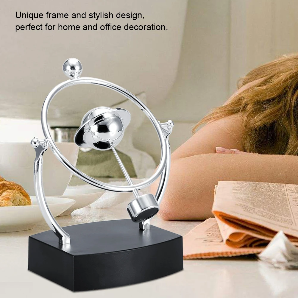 

Creative Revolving Gadget Perpetual Motion Desk Office Decor Physics Science Art Toy Fashion Home Office Decoration Crafts