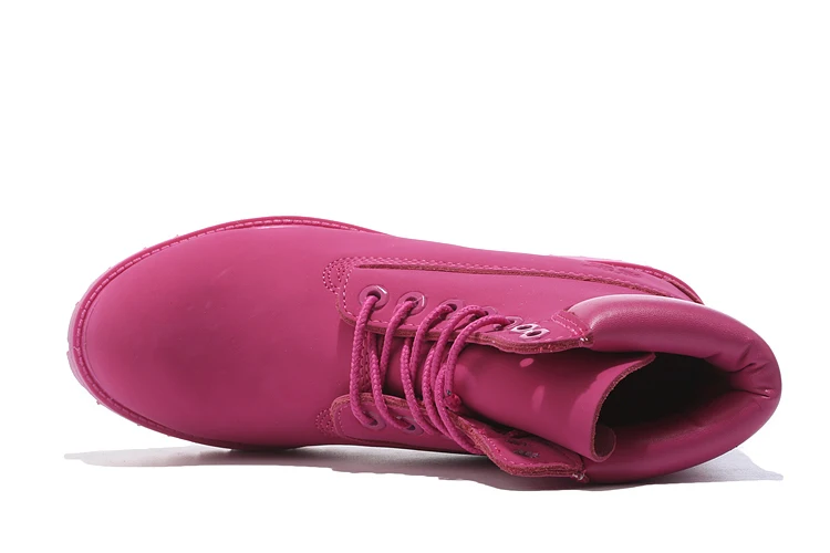 Fille Femmes Timberland Rue Foncé 10061 slip Moto Rose Bottes Chaussures Voyantes En Extérieure Casual Aucun Cuir Femme Cheville Martin FqdPq4