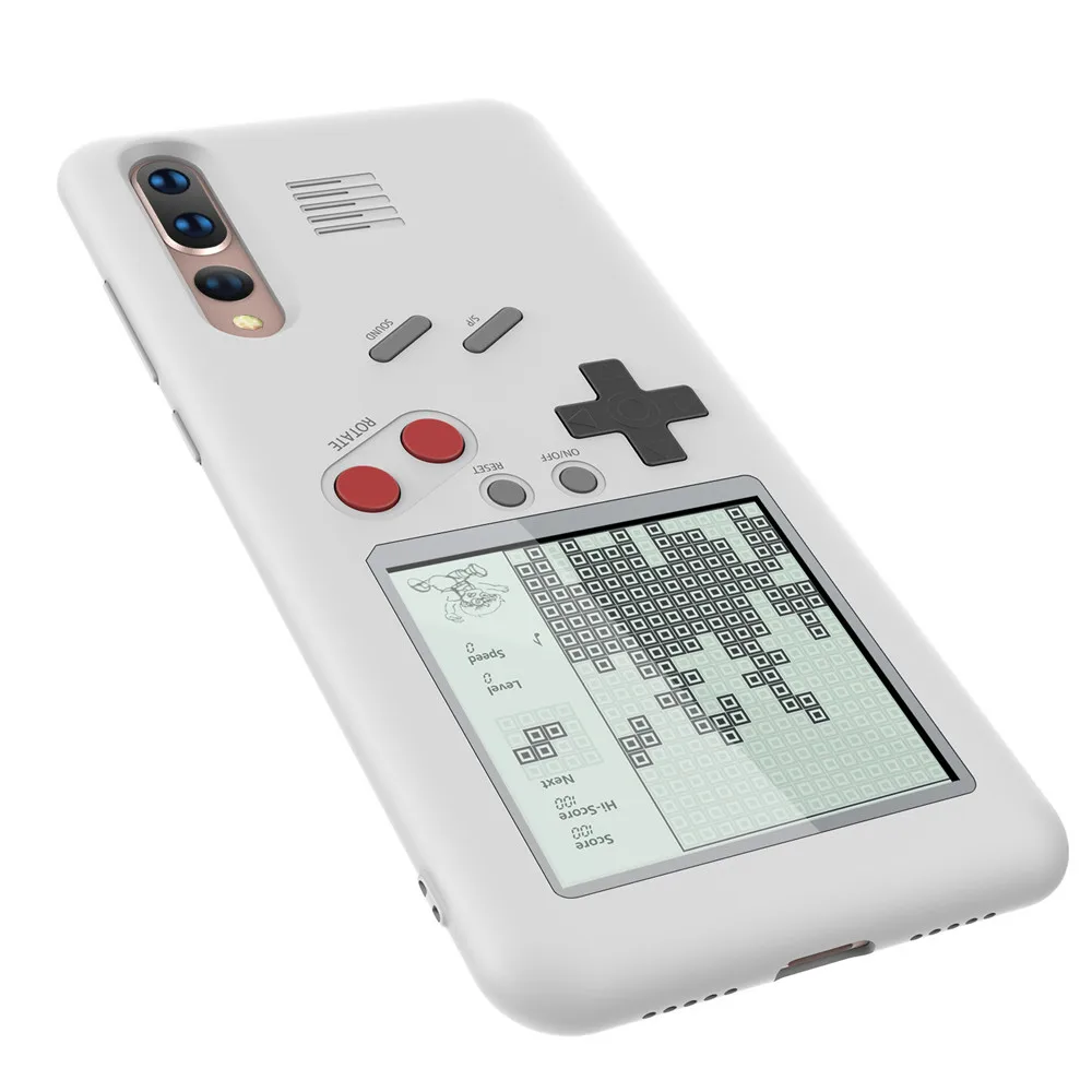 

for huawei p20 pro retro Tetris Cover play Game Console stress reliever for Gameboy phone case