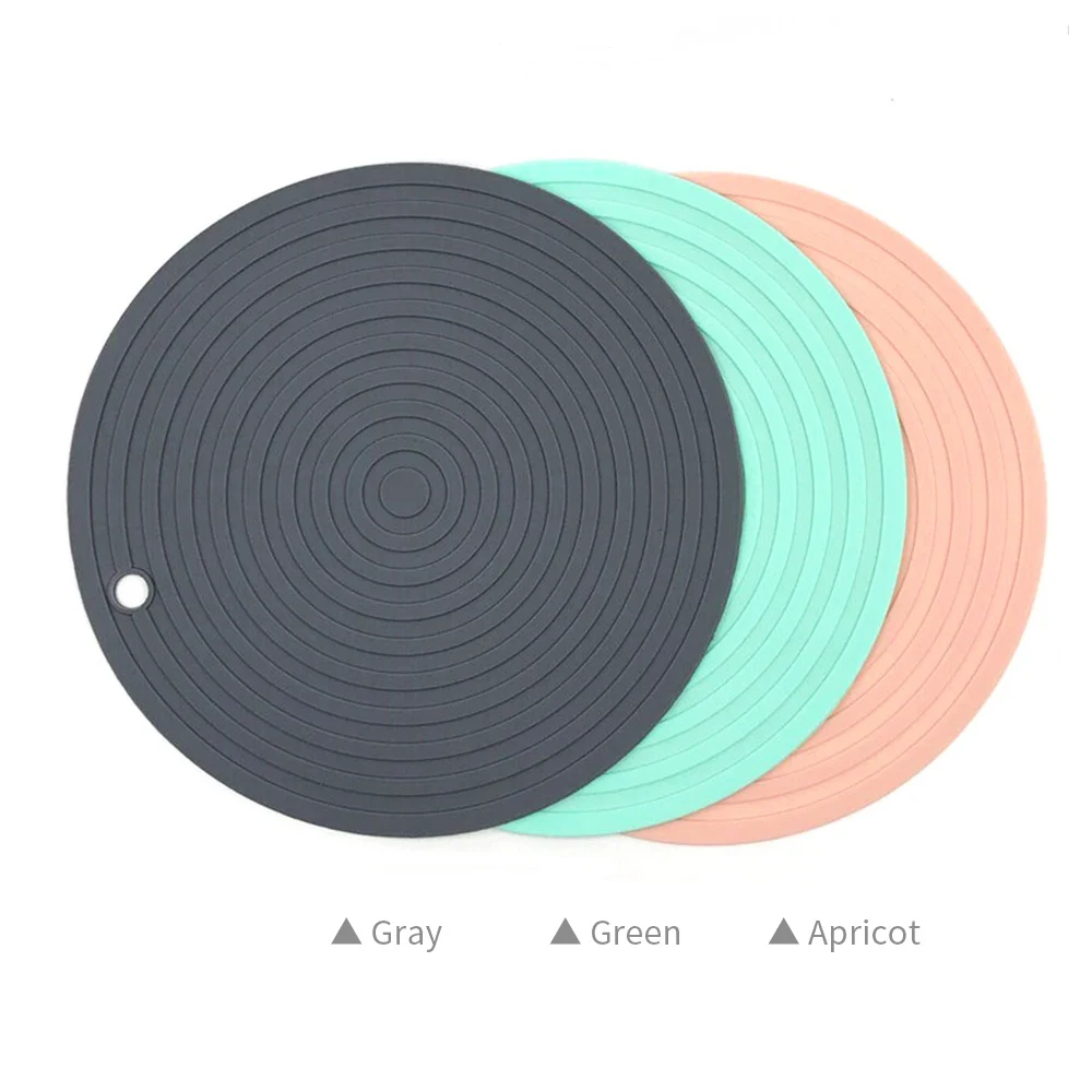 Многофункциональный изоляционный коврик 24 см круглый термостойкий силиконовый коврик подставки нескользящий горшок держатель Настольная кухонная салфетка-подставка инструменты